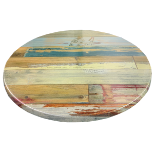 700mm Round Heatproof Table Top - RECLAIMED WOOD